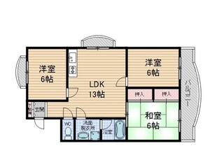 サンシャインⅠＢの物件間取画像